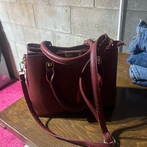 Elegant Burgundy Handbag